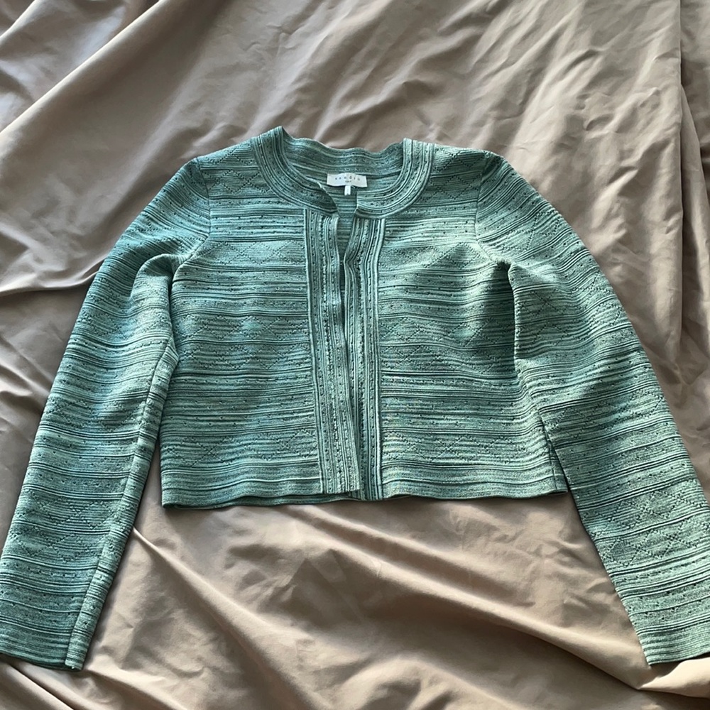 Sandro Green/Metallic Cardigan